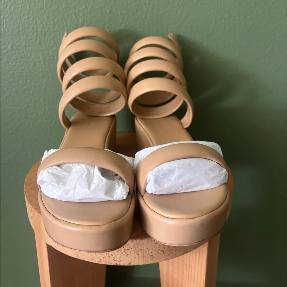 Cult Gaia Gabi Ankle Wrap Sandal Platform Dunes Size 6.5 NEW